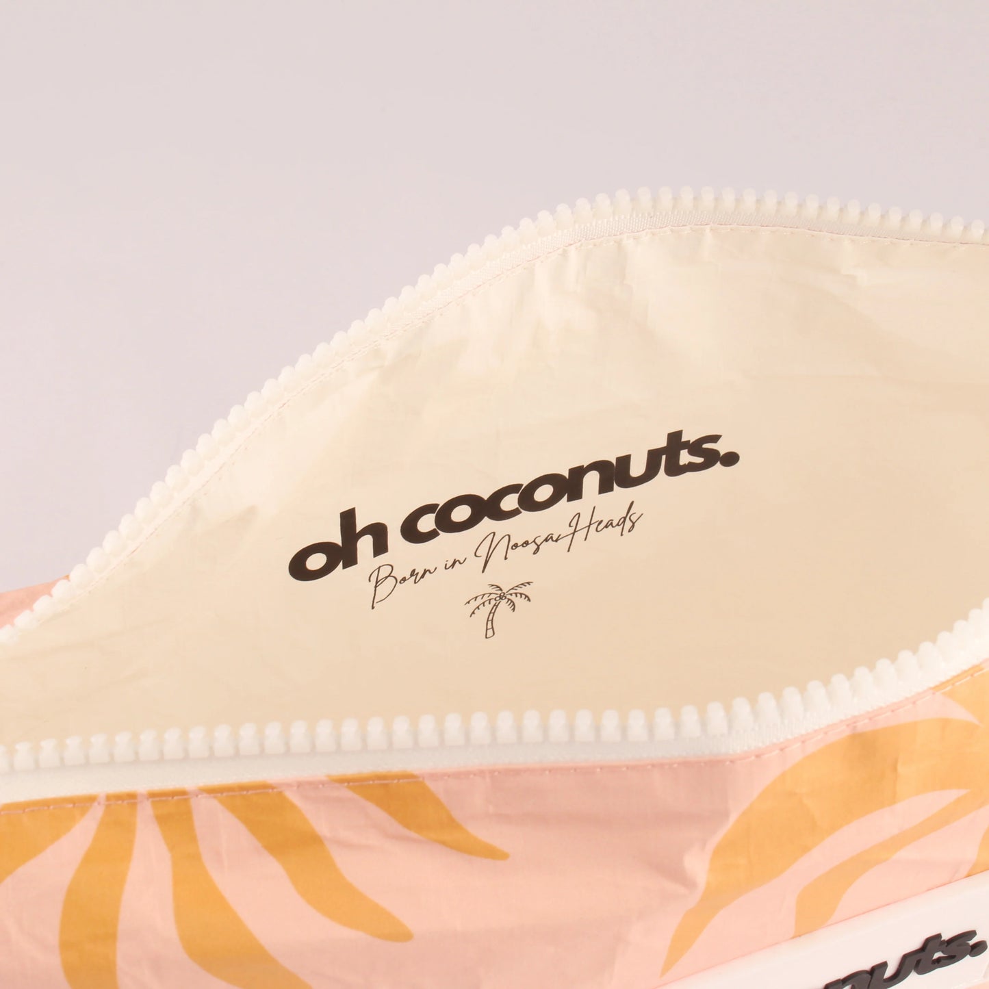 Large Beach Pouch - Pink Palms