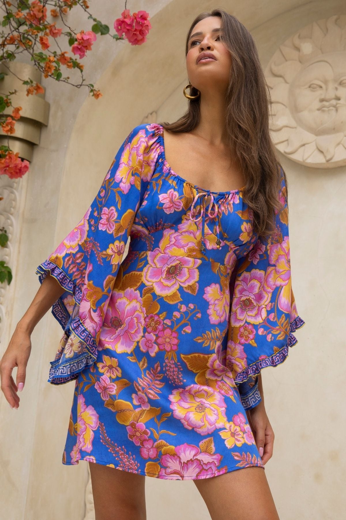 Tessa Mini Dress - Peony