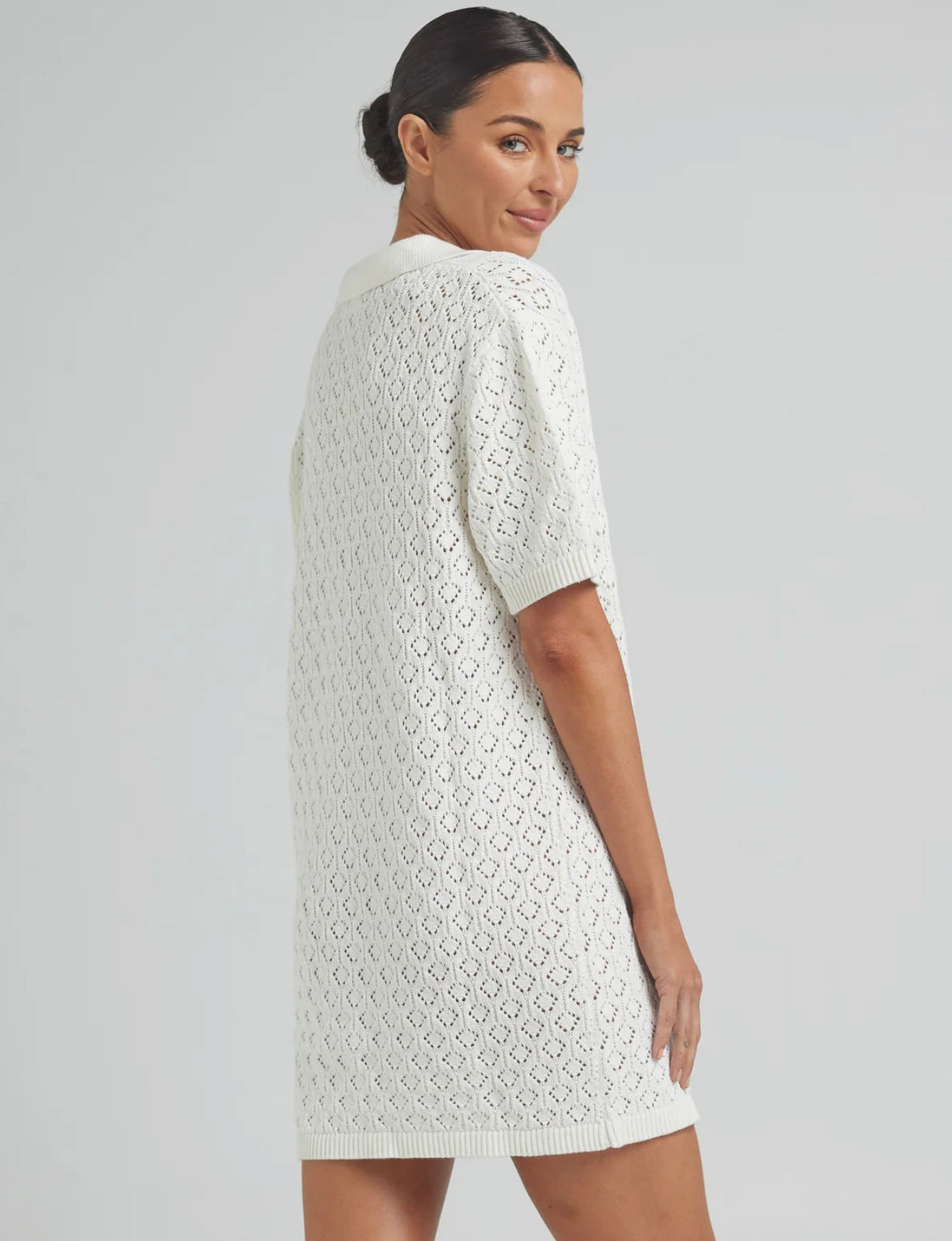 Mimosa Knit Shirt Dress