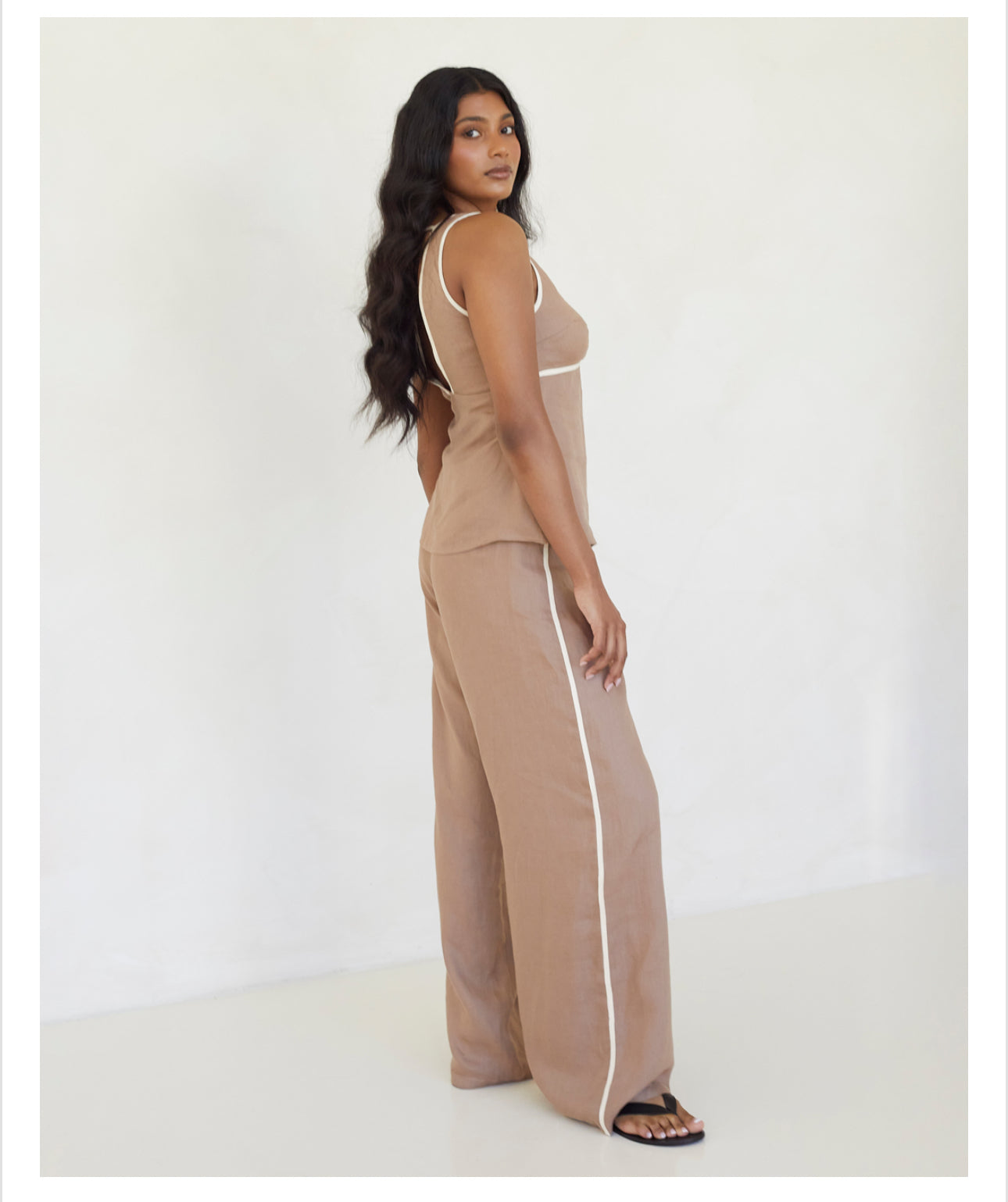 Lola Latte Linen Pant