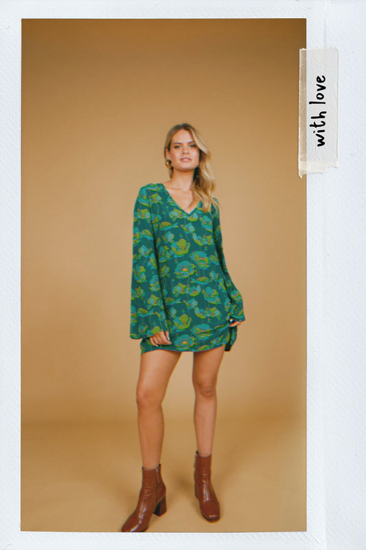 Mazzy Mini Dress - Evergreen