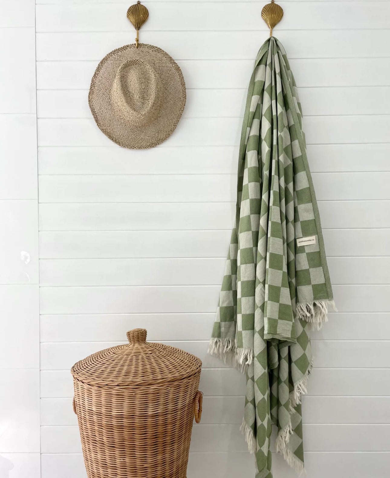 Checker Turkish Towel - Pistachio