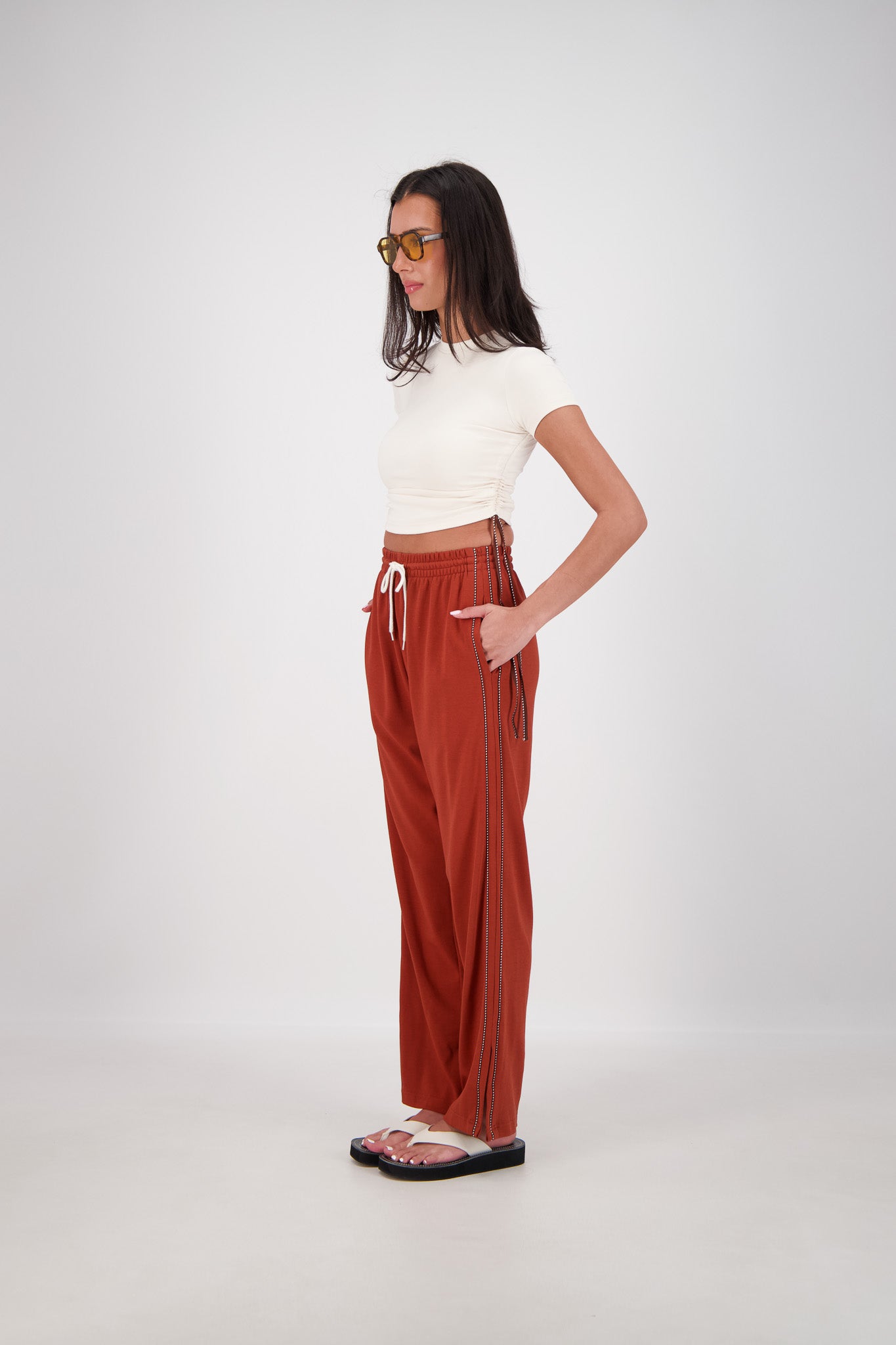 Playa Cropped T Shirt - Oatmeal