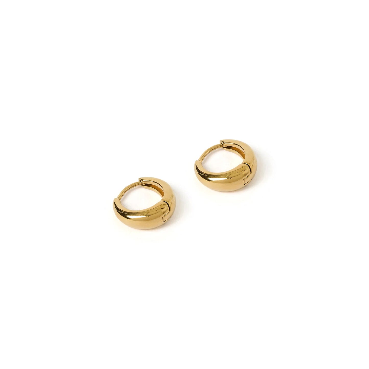 Max Gold Earrings - Midi 14mm