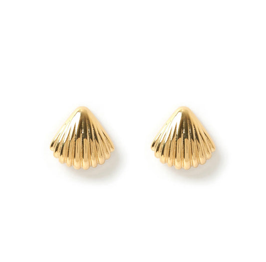 Perla Gold Shell Earrings