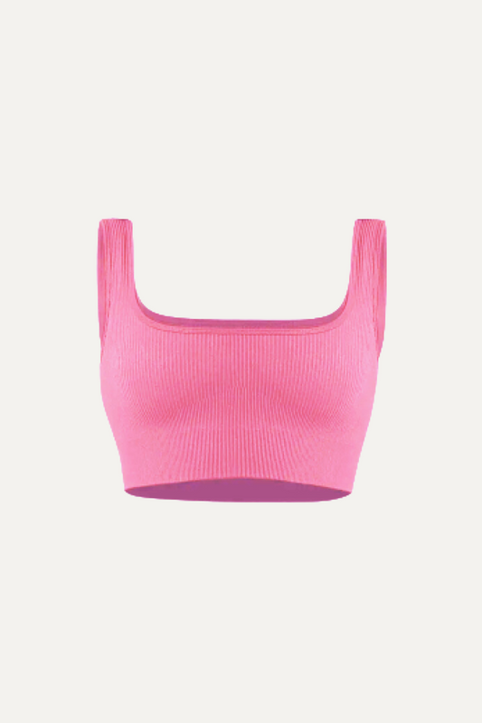 Palermo Rib Crop Pink