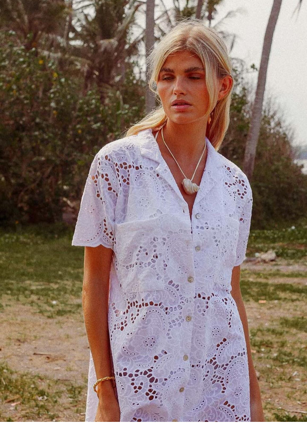 Ulluwatu Lace Shirt Dress