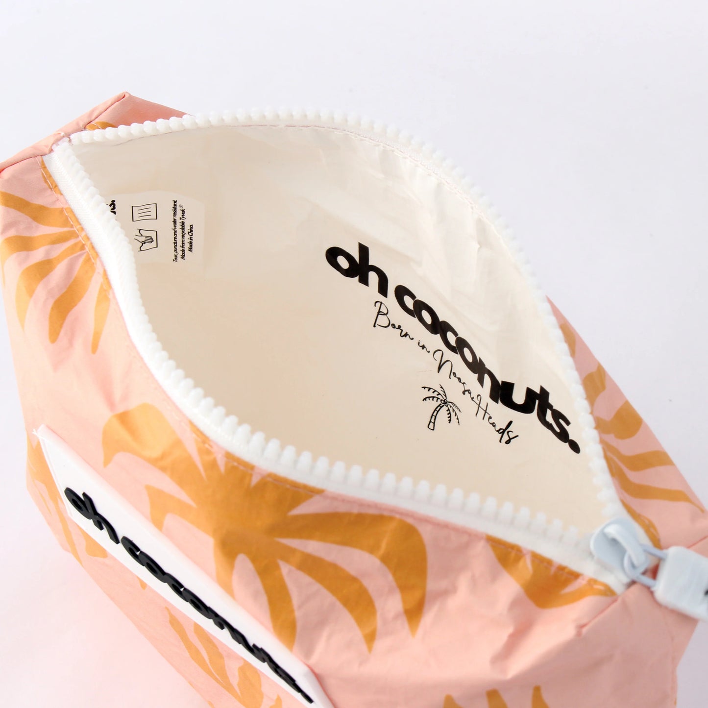 Medium Beach Pouch - Pink Palms
