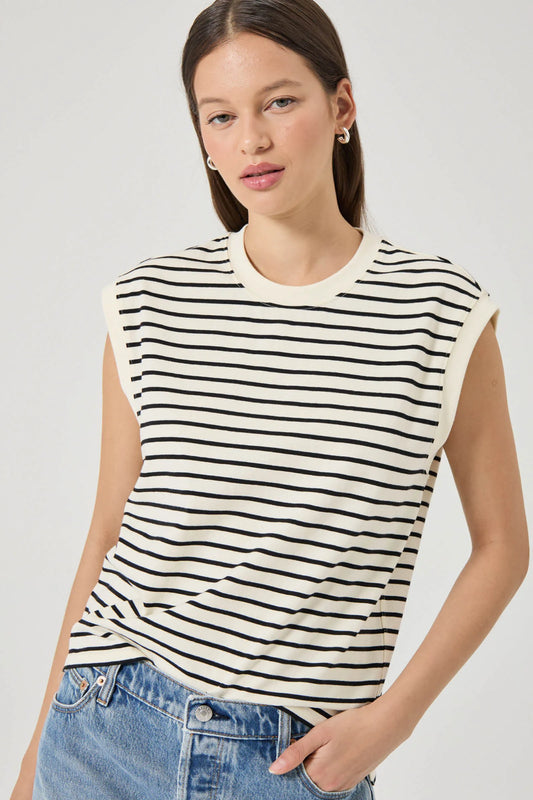Muscle Tank - Black Stripe