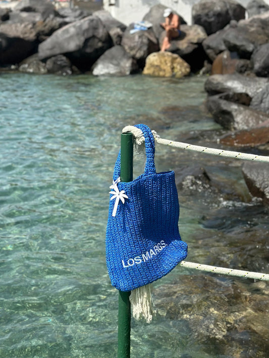 Isola Straw Tote Cobalt