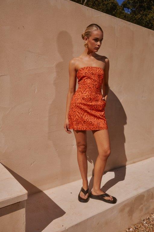 Hakuna Mini Dress - Orange