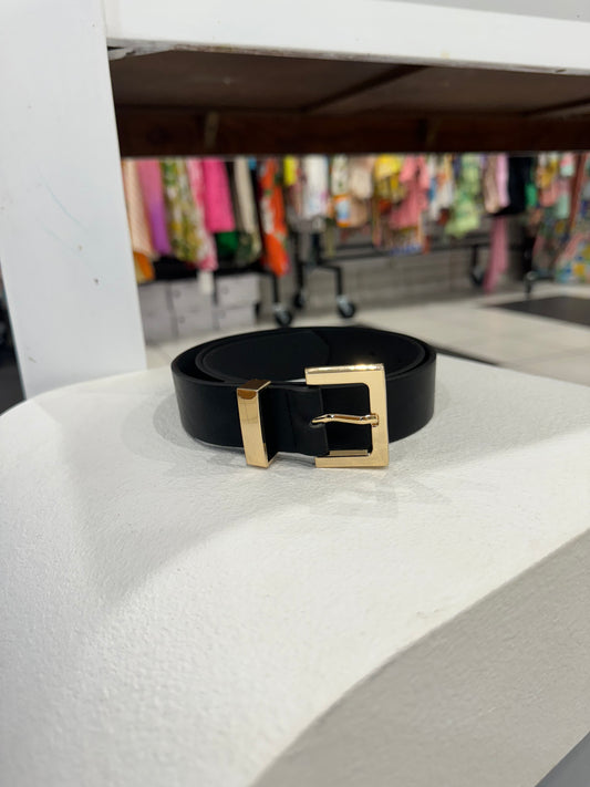 Square Buckle Belt - Gold