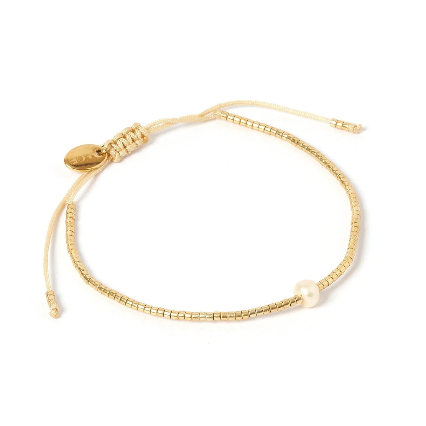 River Gold and Pearl Bracelet